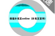 我是扑克王online（扑克王宣传）