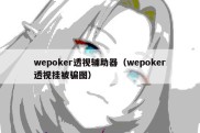 wepoker透视辅助器（wepoker透视挂被骗图）
