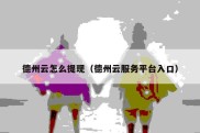 德州云怎么提现（德州云服务平台入口）