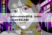 pokersnowie进不去（pokersnowie怎么注册）