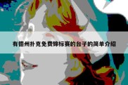 有德州扑克免费锦标赛的台子的简单介绍