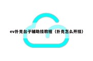 ev扑克台子辅助挂教程（扑克怎么开挂）