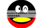 wepoker平台客服电话（wepoker官网网页登录）