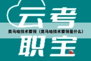 奥马哈技术要领（奥马哈技术要领是什么）