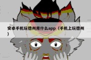 安卓手机玩德州用什么app（手机上玩德州）