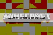 wpk软件下载二维码（二维码wps）