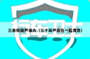 三条和葫芦谁大（三个葫芦连在一起寓意）