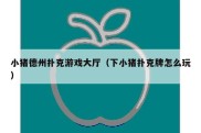 小猪德州扑克游戏大厅（下小猪扑克牌怎么玩）