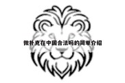 微扑克在中国合法吗的简单介绍