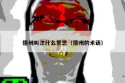 德州叫注什么意思（德州的术语）