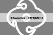 手机wepoker（手机推荐排行）