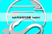 wpk平台技巧攻略（wpks）