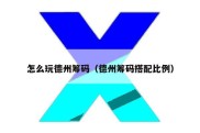 怎么玩德州筹码（德州筹码搭配比例）
