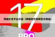 博雅扑克平台介绍（博雅地方棋牌官方网站）