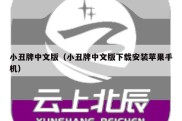 小丑牌中文版（小丑牌中文版下载安装苹果手机）
