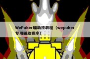 WePoker辅助挂教程（wepoker专用辅助程序）