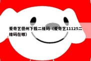 爱奇艺德州下载二维码（爱奇艺11125二维码在哪）