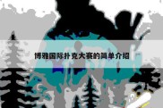 博雅国际扑克大赛的简单介绍