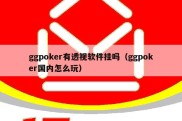 ggpoker有透视软件挂吗（ggpoker国内怎么玩）