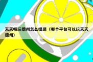 天天畅玩德州怎么提现（哪个平台可以玩天天德州）