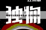 哪里可以找到扑克世界（扑克牌在哪）