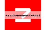 关于小猪德州扑克在中国合法吗的信息