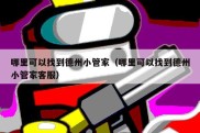 哪里可以找到德州小管家（哪里可以找到德州小管家客服）