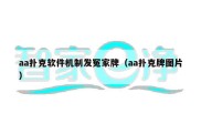 aa扑克软件机制发冤家牌（aa扑克牌图片）