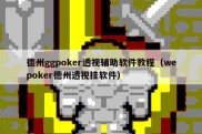 德州ggpoker透视辅助软件教程（wepoker德州透视挂软件）
