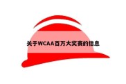 关于WCAA百万大奖赛的信息