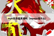 wpk软件是真钱吗（wpapp是什么）