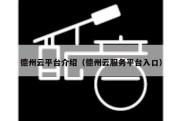 德州云平台介绍（德州云服务平台入口）