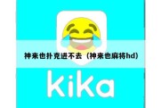 神来也扑克进不去（神来也麻将hd）