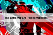 德州每次加注要多少（德州加注要翻倍吗）