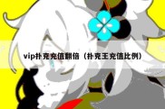 vip扑克充值翻倍（扑克王充值比例）