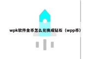 wpk软件金币怎么兑换成钻石（wpp币）